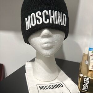 Moschino Black Logo Beanie